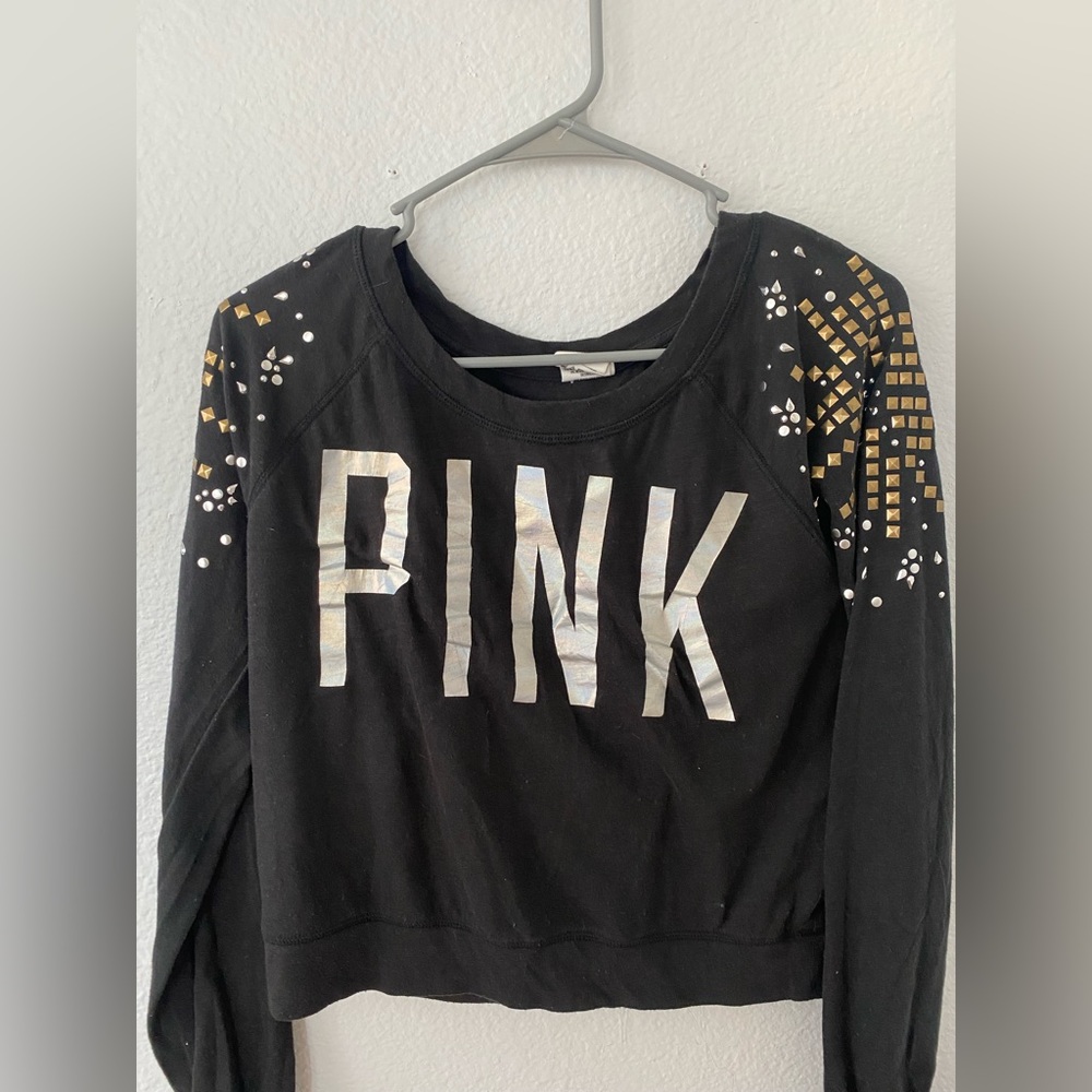 PINK Victoria's Secret Crop Style Long Sleeve Shirt